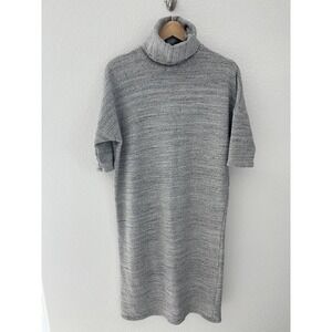 esby apparel sweatshirt dress small grey dolman sleeve turtleneck USA made